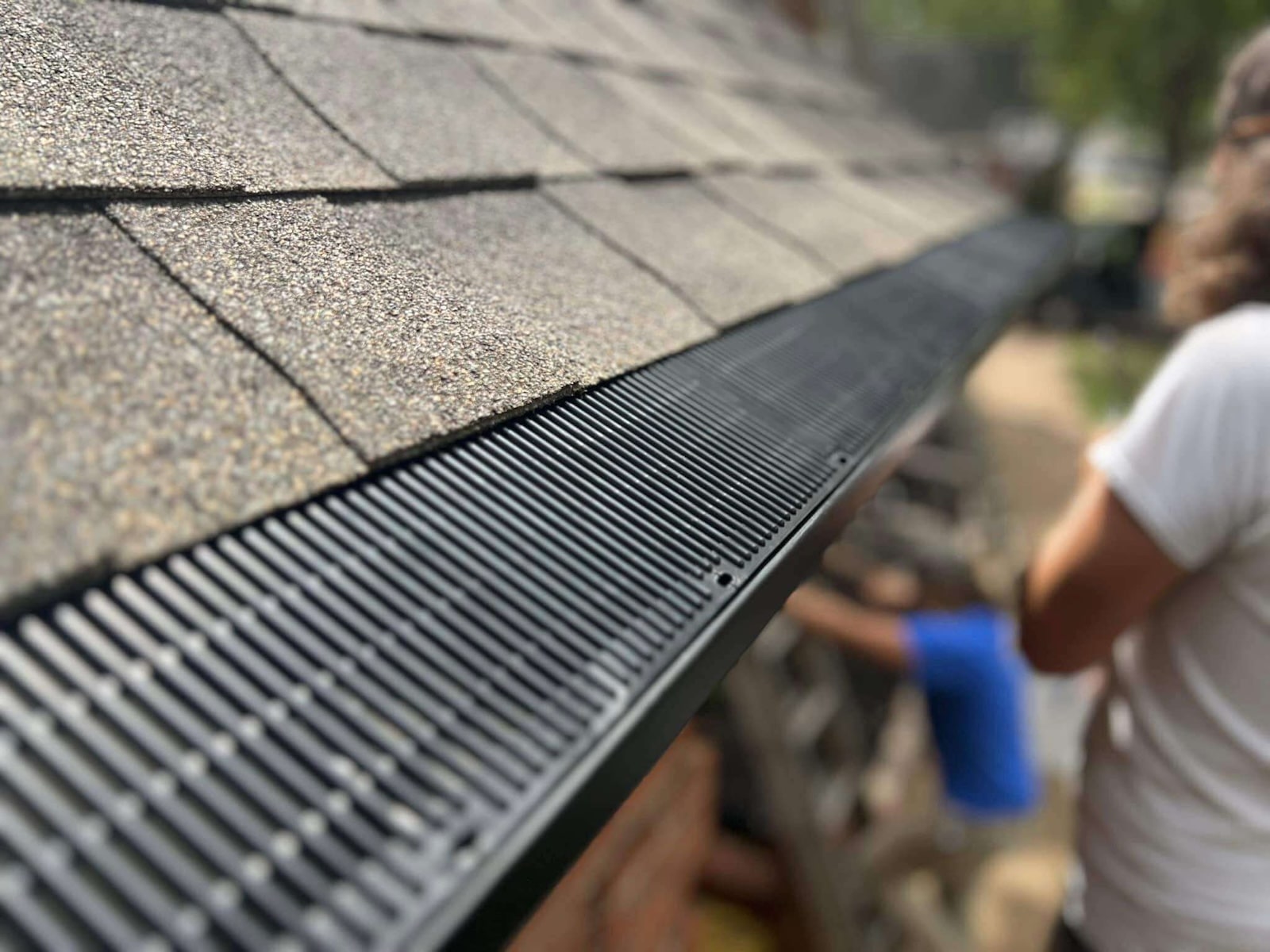 Gutter guard installation on a residential home in Antioch, CA